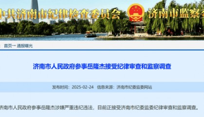 岳隆杰,被查!