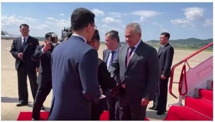 俄媒：绍伊古抵达朝鲜平壤 计划与金正恩再会面