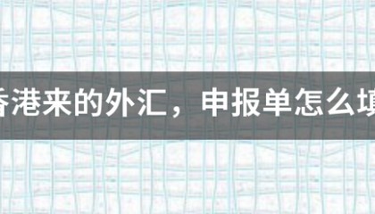收香港来的外汇,申报单怎么填?来源怎么说?还要证明材料,不论多少外汇都这么严格吗?