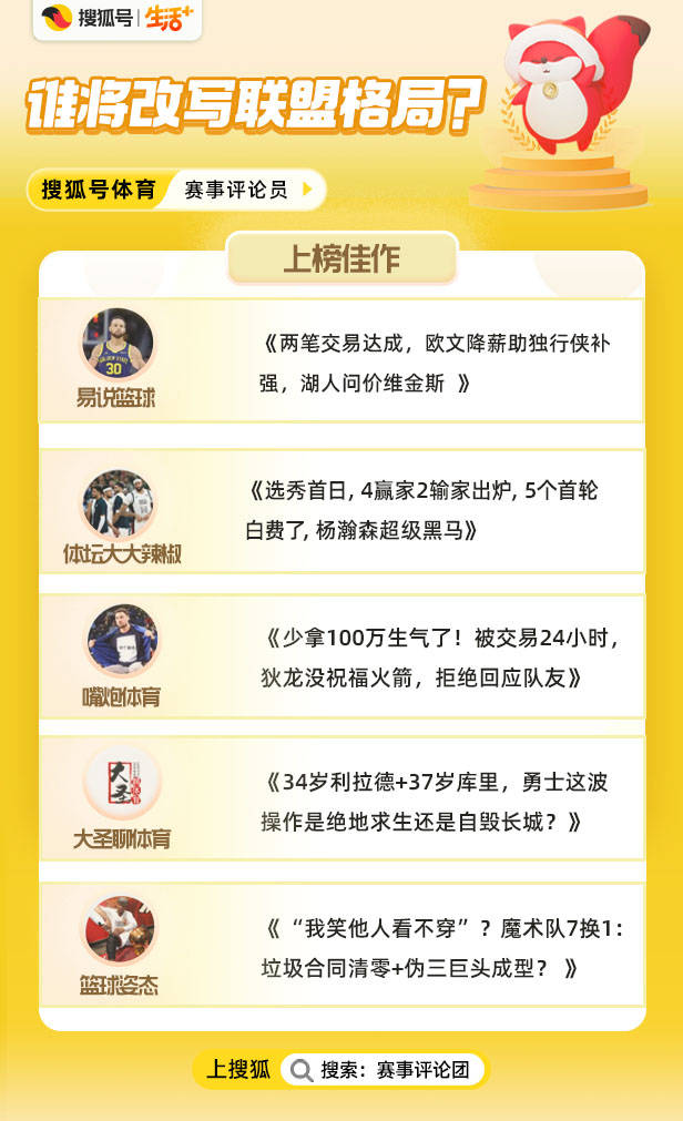 杨瀚森表现像超巨，利拉德库里恐怖组合，詹姆斯要携布朗尼重返骑士？